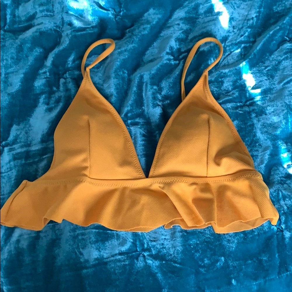 Golden Orange Bikini Top